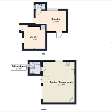 Pour 4, Plein Centre, à 700 M Apartamento